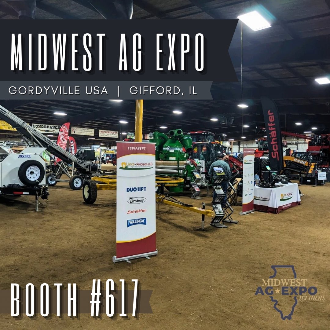 LincoPrecision's tweet image. We’re going to Gordyville USA for the Midwest Ag Expo on January 22-23! Stop by booth #617 to see us!