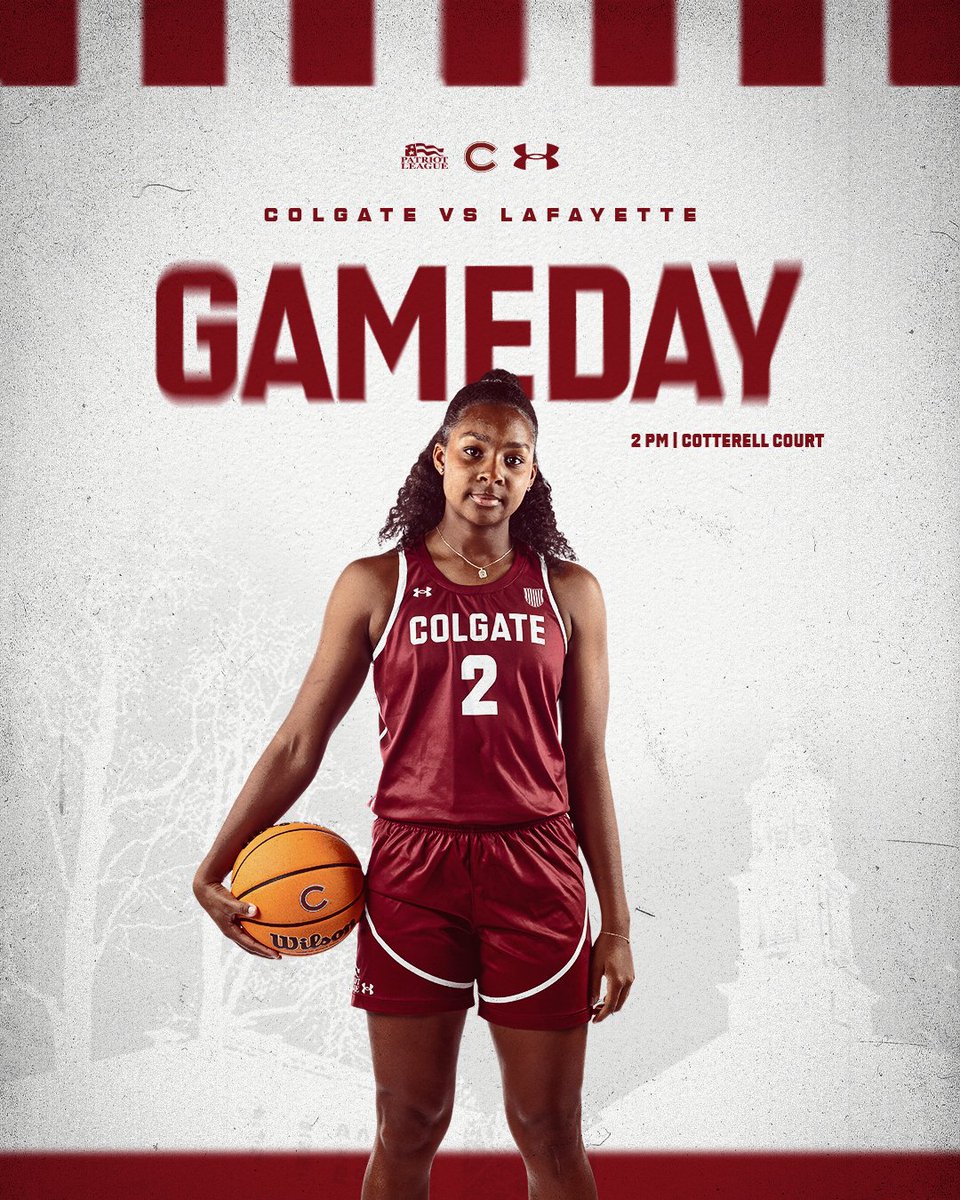 𝐆𝐀𝐌𝐄𝐃𝐀𝐘 😤 

🆚‣ Lafayette 
🕚‣ 2 PM 
📍‣ Hamilton, N.Y. 
🏟️‣ Cotterell Court 

📺‣ colgateathletics.com/wbbwatch 
📊‣ colgateathletics.com/wbbstats 

#GoGate | #WorkLikeAChampion