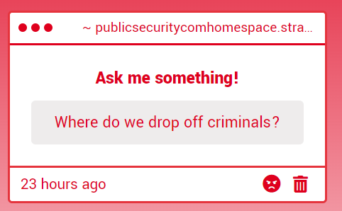 RRTwentyOne's tweet photo. Please, don't just...drop off criminals...they are dangerous. Let us handle it, just tell us where they last were.. https://t.co/4CSDg28abT