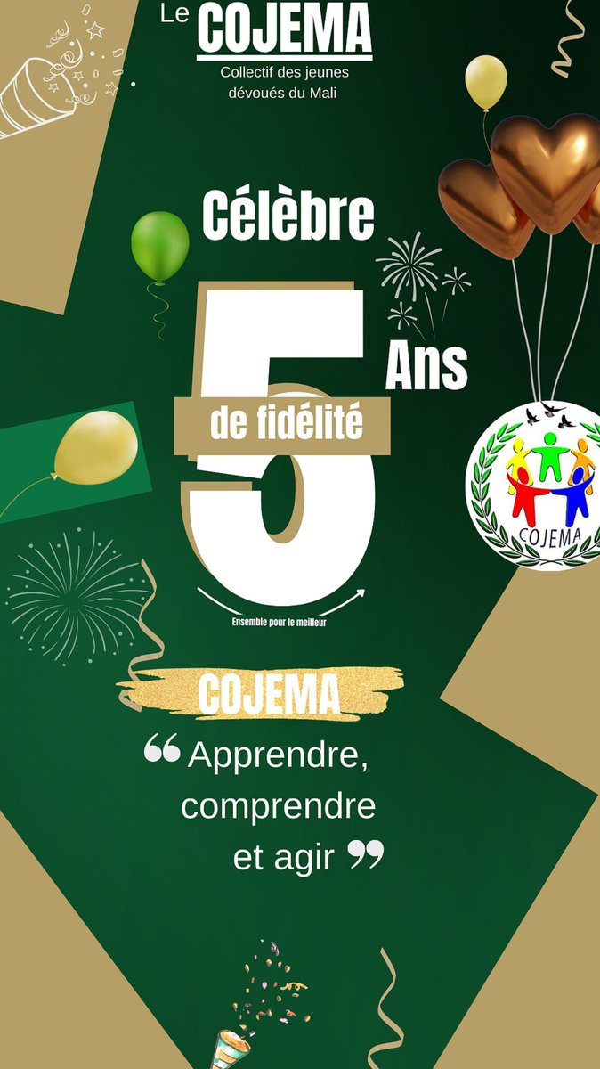 L’avenir d COJEMA s’annonce prometteur:renforcer l’éducation,élargir notr impact social,mobiliser la jeunesse malienne e créer d nouvelle opportunité pr bâtir 1 Mali uni e prospère.Merci à tou ceux qui croient en notr vision.Ensemble,poursuivons ce bel élan pour 1 avenir meilleur