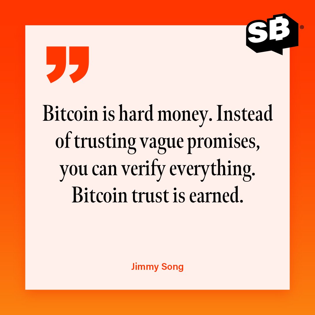 Bitcoin is hard money. Instead of trusting vague promises, you can verify  everything. Bitcoin trust is earned.