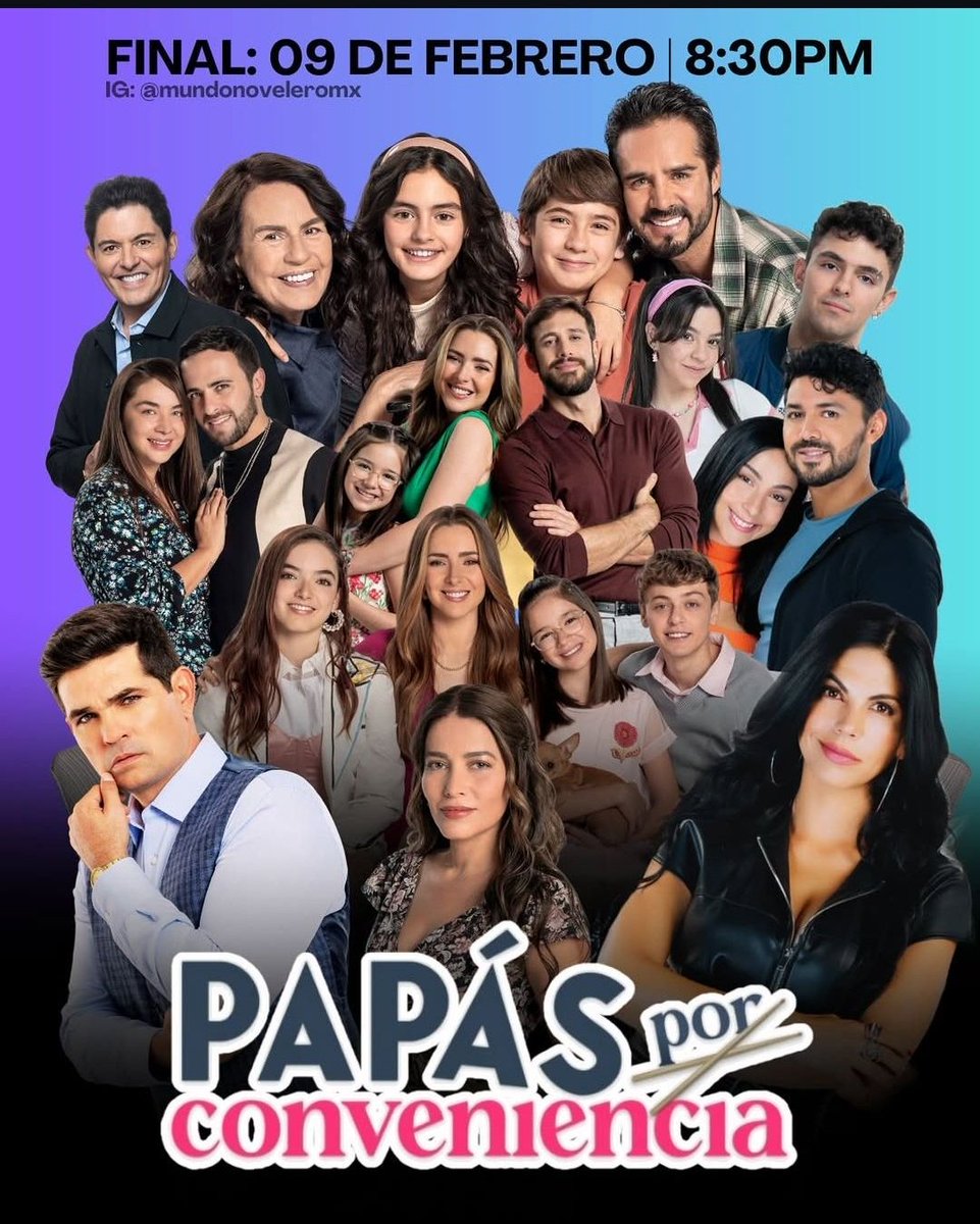 OrneHoyer's tweet photo. No te pierdas este 👉 9 de #Febrero 
El gran final de #PapasPorConveniencia
Con @AriDiazz @JoseRon3 @AfricaZSpain #MariaChacon
#VictoriaViera #DanielaLujan
#MartinRicca #JoaquinBondoni
Y un gran #Elenco
Por @Canal_Estrellas @mundonoveleromx 📰 https://t.co/YyuvZ4c5dr