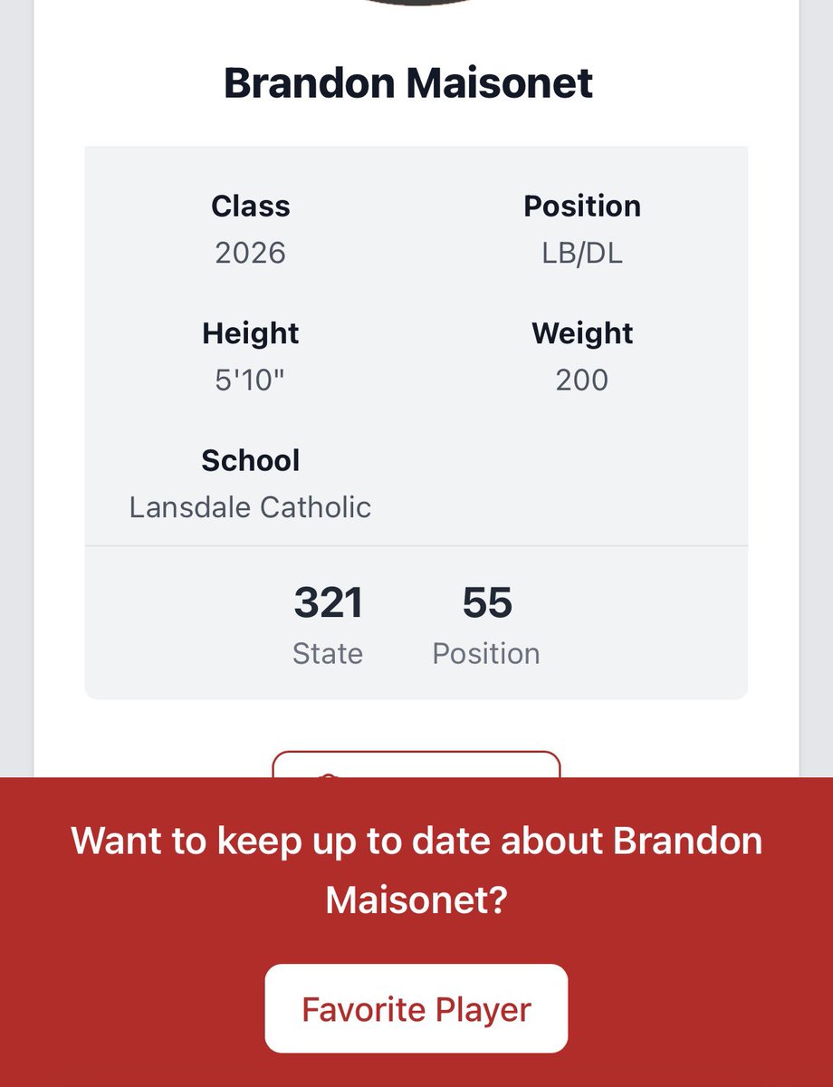 BMais8's tweet image. Thank you @PRZPAvic for the ranking, more work to come!!!
@BigMenNTrenches @jwhitesell28 @CoachJayUConn @subzero_leaf8 @PAPrepsRivals @EdOBrienCFB