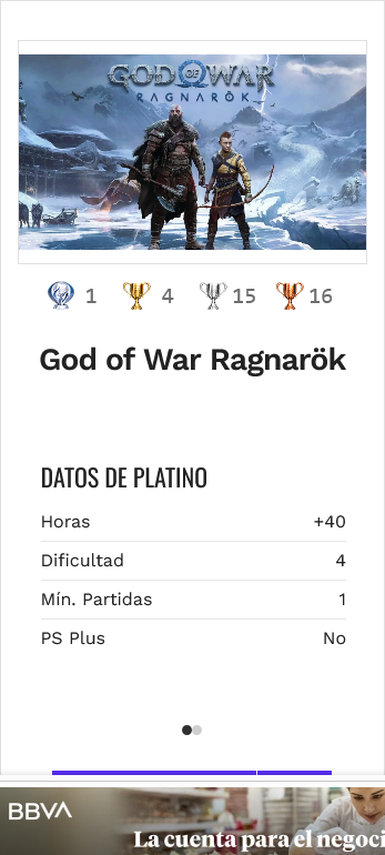 ESTÁIS PREPARADOS PARA EL 🔥RAGNAROK🔥!! 

#GodOfWarRagnarok  😍 disponible con #psplus #extra el 21 de Enero

⏰Horas 40h-60h
🏗️Dificultad 4 
🎮Partidas  1 + coleccionables
😱Perdibles - No tiene

Guía 🏆
trofeospsn.com/guia-platino/g…

Coleccionables (Curradas)
trofeospsn.com/guia/god-of-wa…