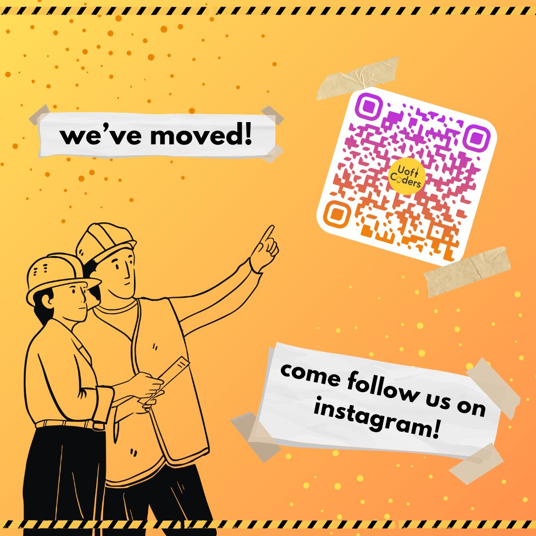 uoftcoders's tweet image. Hey coders! We&apos;re on Instagram now 🥳

We&apos;ll be shifting over to Instagram for all our updates and event posts moving forward, so drop us a follow at instagram.com/uoftcoders/ (or scan the QR code)!

Cheers,
UofT Coders