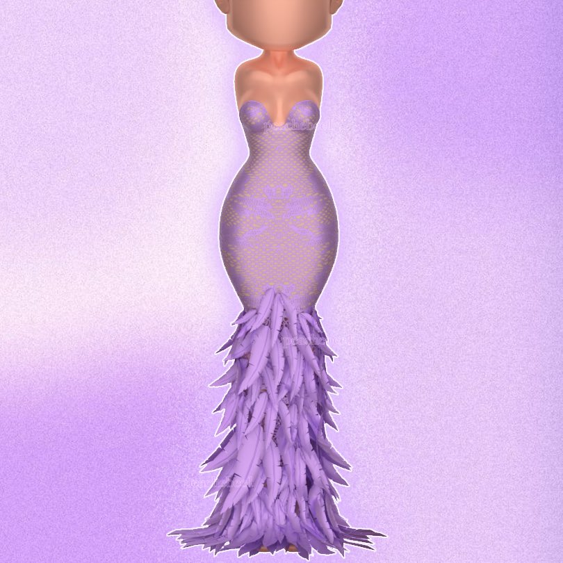 PeacheBe1's tweet image. Dress I made for my portfolio, 
I hope you like it ! #RobloxDev #RobloxArtist 💜