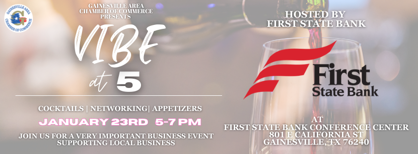 GainesvilleCofC's tweet image. Mark your calendars and make plans to join us for our first VIBE at 5 of 2025 with First State Bank! Enjoy an evening of networking, refreshments, and fun inside the First State Bank Conference Center! See you there!
#GoSeeGville #VIBEat5 #OpentoEveryone
