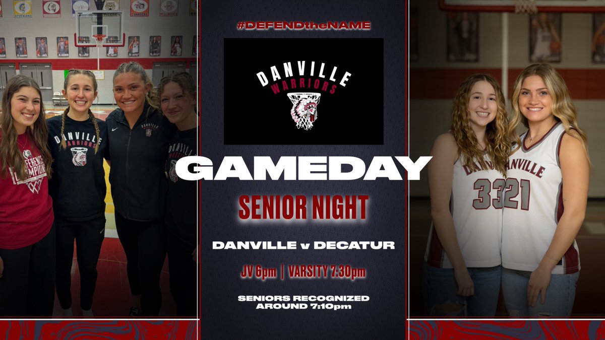 dchswarriorsgbb's tweet photo. GAMEDAY!! Come out to show love to our amazing seniors tonight as we take on Decatur! Our seniors will be recognized around 7:10! #DEFENDtheNAME #ThankYouSeniors❤️ https://t.co/v43ID3tzGx