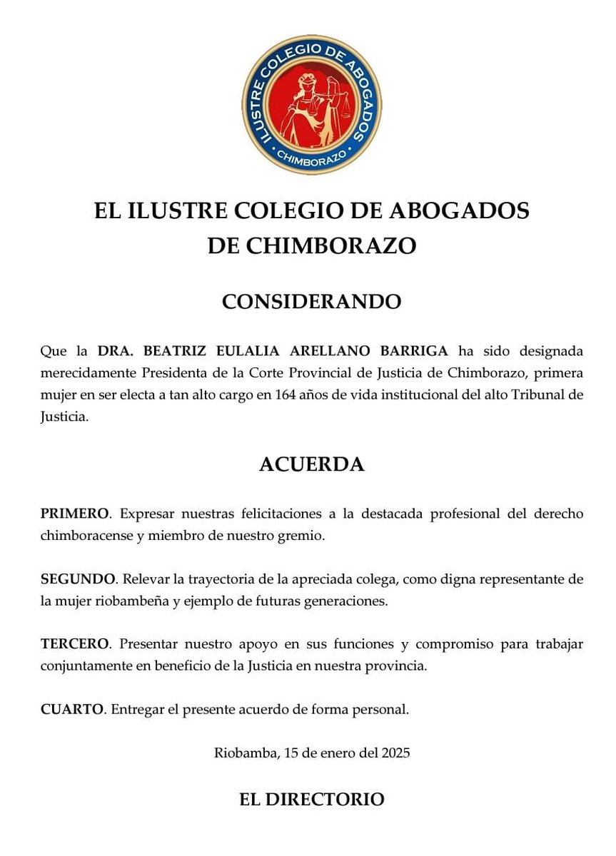 Felicitaciones por tan merecida designación!