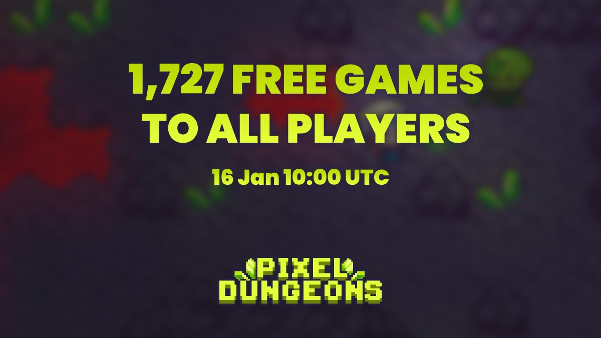 Everyone will have 1,727 FREE GAMES to play.  

Are you going to miss it?  

See you in the dungeons! 🫡