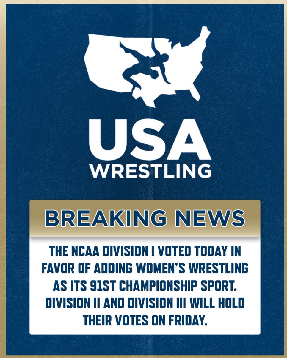 Let’s go, time to add more D1 schools, hopefully schools with engineering . ⁦<a href="/WrestlingTexas/">Texas Wrestling</a>⁩ ⁦<a href="/USAWrestling/">USA Wrestling</a>⁩