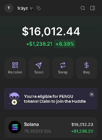 tr3yz_'s tweet photo. 1/2 
I have been trading memecoins for a month and a half. I started with 0.5 SOL, and now I'm sitting at around 80 SOL (took some profits for a new phone and vacation).

I’ve learned so much from all the top traders like @treysocial and @redwithbag 🙌 https://t.co/s2ITgx8hbu