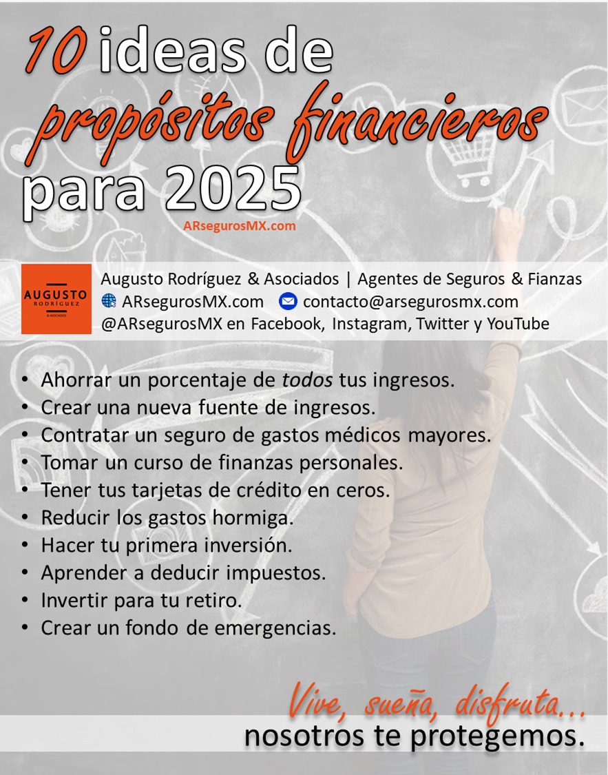 ARSegurosMX's tweet photo. Te compartimos 10 #ideas de #propósitos #financieros para 2025.
Contáctanos, somos especialistas en #seguros y #fianzas.
Vive, sueña, disfruta… nosotros #TeProtegemos:
https://t.co/Bcybh4bUCe
contacto@arsegurosmx.com
@ARsegurosMX en Facebook, Instagram, Threads, X y YouTube https://t.co/7dINmA78Gx