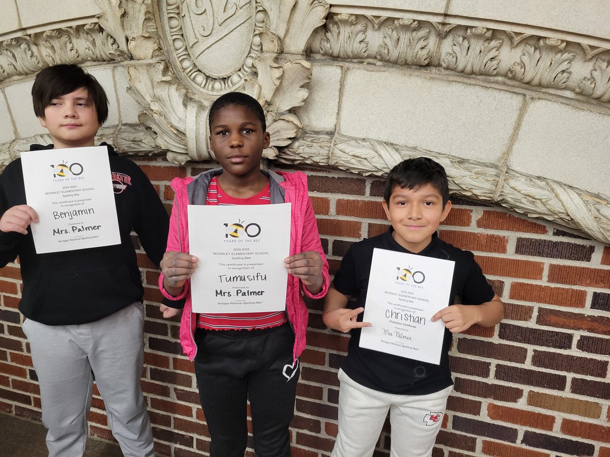 elementary_mc's tweet photo. Today our 3rd-5th Graders had their Spelling Bee! Great job to all of the participants! Our top 3 were Tumusifu, Benjamin, and our winner Christian. Christian also was our school winner last year!
#Kckps #spellingbee #mckinleyeagles https://t.co/4MI9Ylnmmi
