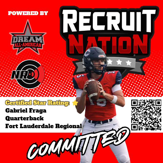 Recruit Nation (@recruitnationus) on Twitter photo <a href="/gabefraga_qb/">Gabriel Fraga</a> is locked in
football.recruitnationelite.com/collegeprospecā¦
<a href="/DreamSN_CJ/">Dream All-American USA</a> <a href="/DAABShaneRiley/">Shane Riley</a> <a href="/dreamallamerica/">Dream All-American</a> <a href="/nationalradar/">NationalRadar</a> <a href="/gabefraga_qb/">Gabriel Fraga</a> is locked in
football.recruitnationelite.com/collegeprospecā¦
<a href="/DreamSN_CJ/">Dream All-American USA</a> <a href="/DAABShaneRiley/">Shane Riley</a> <a href="/dreamallamerica/">Dream All-American</a> <a href="/nationalradar/">NationalRadar</a>