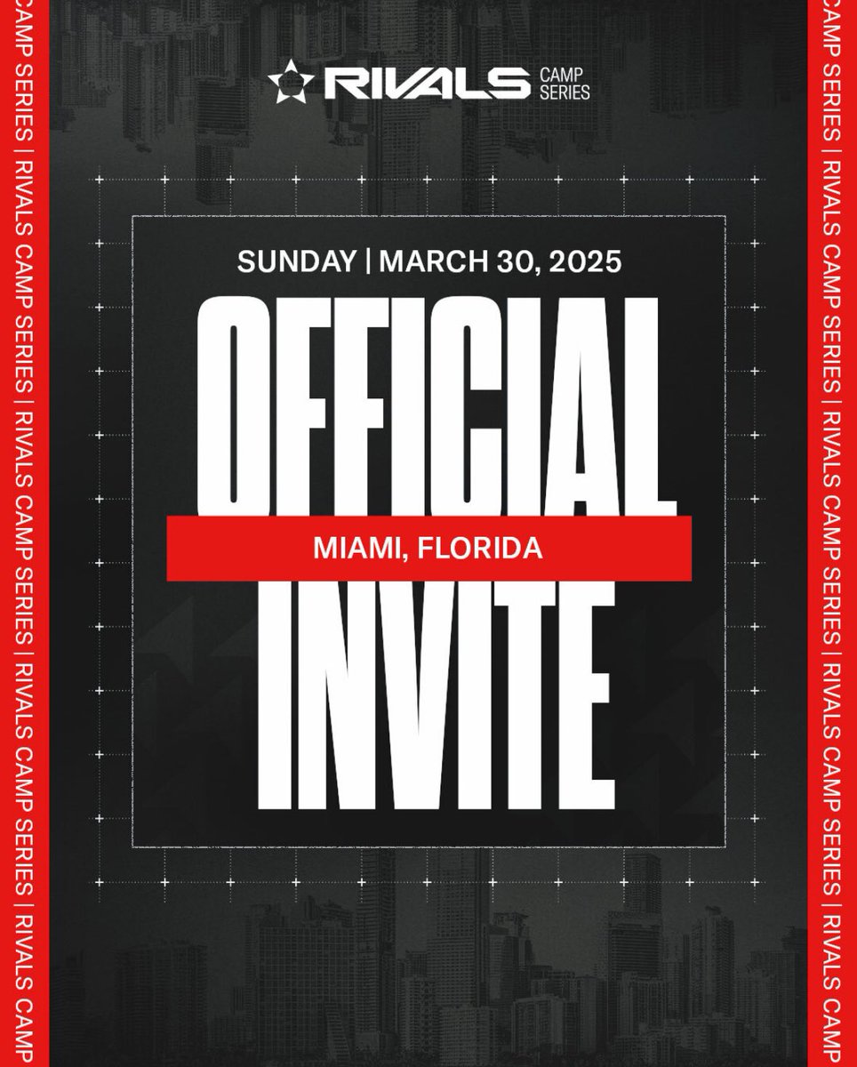 Wynton Jones Jr. (@wyntonjr_) on Twitter photo Blessed to receive an invite from the Rivals Camp Series🙏🏾! <a href="/RivalsCamp/">Rivals Camp Series</a> <a href="/JohnGarcia_Jr/">John Garcia, Jr.</a> <a href="/PantherPride305/">Miami 🅿️almetto Football</a> <a href="/JerryRecruiting/">Rising Stars</a> Blessed to receive an invite from the Rivals Camp Series🙏🏾! <a href="/RivalsCamp/">Rivals Camp Series</a> <a href="/JohnGarcia_Jr/">John Garcia, Jr.</a> <a href="/PantherPride305/">Miami 🅿️almetto Football</a> <a href="/JerryRecruiting/">Rising Stars</a>