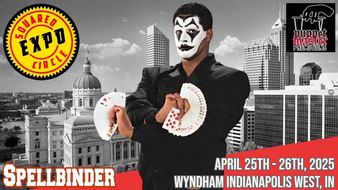 Thanks to our friends over at Puppet Master Promotions, it is with great pleasure that we announce the addition of wrestling star, SPELLBINDER , to the superstar roster for #SCXV, happening April 25-26, 2025 @ the Wyndham Indianapolis West!
 
SquaredCircleX.com