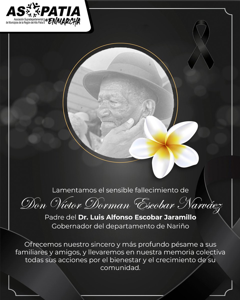 Desde <a href="/Asopatia/">Asopatia</a> expresamos nuestro más sincero mensaje de fortaleza y solidaridad hacia el dr. <a href="/LuisAlfonsoEsc/">Luis Alfonso Escobar</a> por la perdida de su padre.