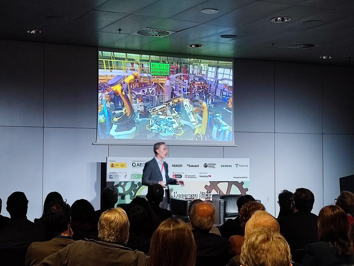 <a href="/aec_es/">AEC</a> <a href="/minturgob/">Ministerio de Industria y Turismo</a> <a href="/bcn_ajuntament/">Ajuntament de Barcelona</a> <a href="/gencat/">Generalitat de Catalunya</a> <a href="/jordihereub/">Jordi Hereu</a> <a href="/IConectada40/">Industria Conectada 4.0</a> <a href="/Oficemen/">Agrupación de fabricantes de cemento de España</a> <a href="/esFIAB/">FIAB</a> <a href="/UNESID/">UNESID</a> <a href="/IndustriaGob/">SECRETARÍA DE ESTADO DE INDUSTRIA</a> <a href="/Rebeca_Torro/">Rebeca Torró/❤️</a> <a href="/ConsellerSamper/">Miquel Sàmper</a> <a href="/gestamp_es/">Gestamp</a> <a href="/jose_portilla7/">José Portilla</a> <a href="/CrisSMSernauto/">Cristina San Martin</a> 🏭⚙️🚘 David Pozo, director de Digital Enterprise en Siemens España, socio de <a href="/Sernauto/">SERNAUTO</a>, ha impartido una ponencia "disruptiva" bajo título de "Industrial Operations X: hacia una producción adaptativa" #CongresoIndustria (+👇)