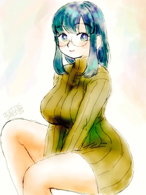 朝の指落書き 