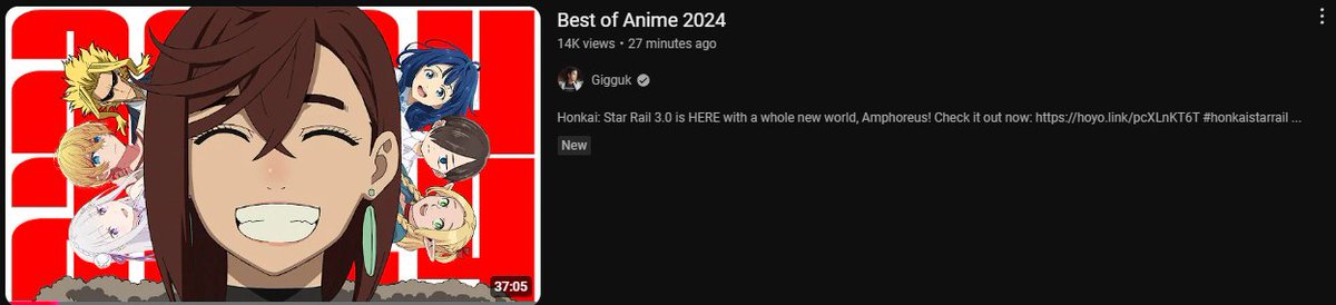 Okeanix1's tweet photo. Re:Zero is ranked #8 😭

Anyway, Gigguk is a low-IQ monkey, so his placement of Re:Zero doesn't surprise me. He probably watched it at 4X Speed and didn't understand 95% of it.

Year 2025, and this guy still thinks Re:Zero is just about random plot challenges and nothing else. https://t.co/lpShoW1wYk