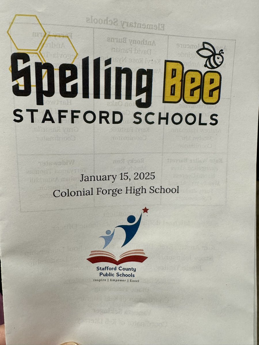 Congratulations to these two amazing Wildcats who are participating in the SCPS Spelling Bee tonight. We are so proud of you! #EmpoweredToSucceed