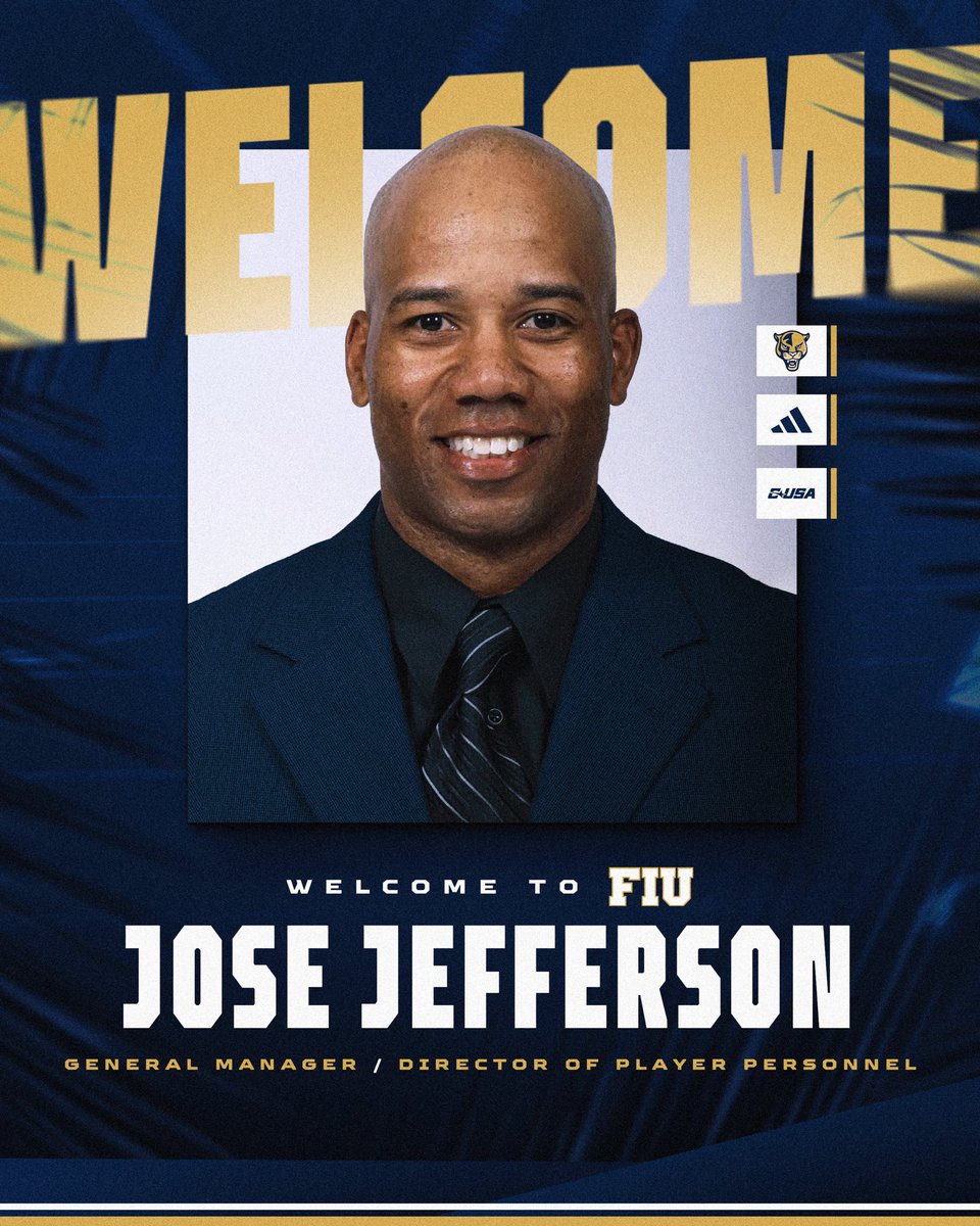 FIU Football (@fiufootball) on Twitter photo We’re excited to bring in <a href="/josejefferson70/">Jose Jefferson</a> to be our General Manager in this new era of College Football 🔥🤝 We’re excited to bring in <a href="/josejefferson70/">Jose Jefferson</a> to be our General Manager in this new era of College Football 🔥🤝