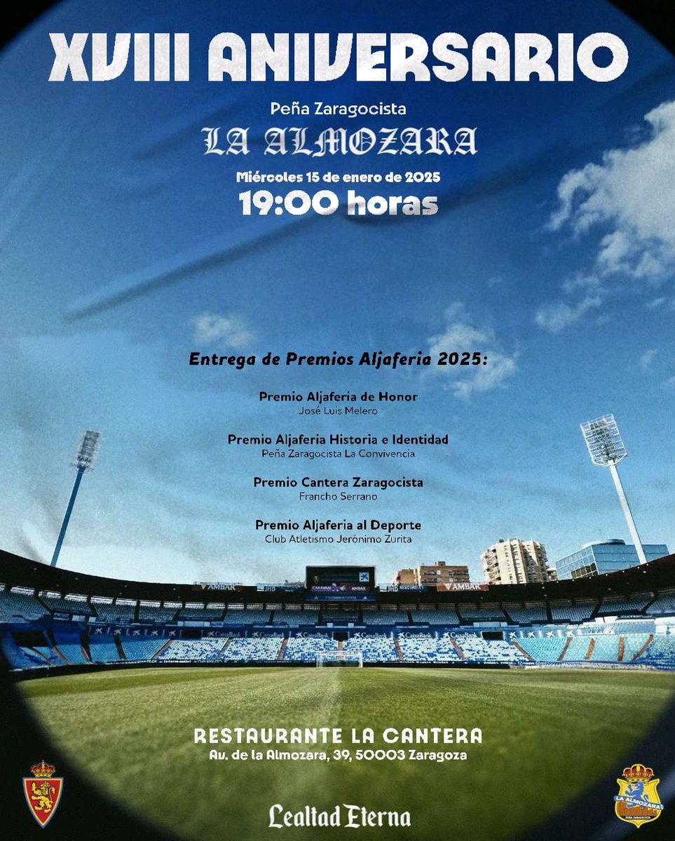 XVIII ANIVERSARIO 🤍🩵
#PremiosAljaferia