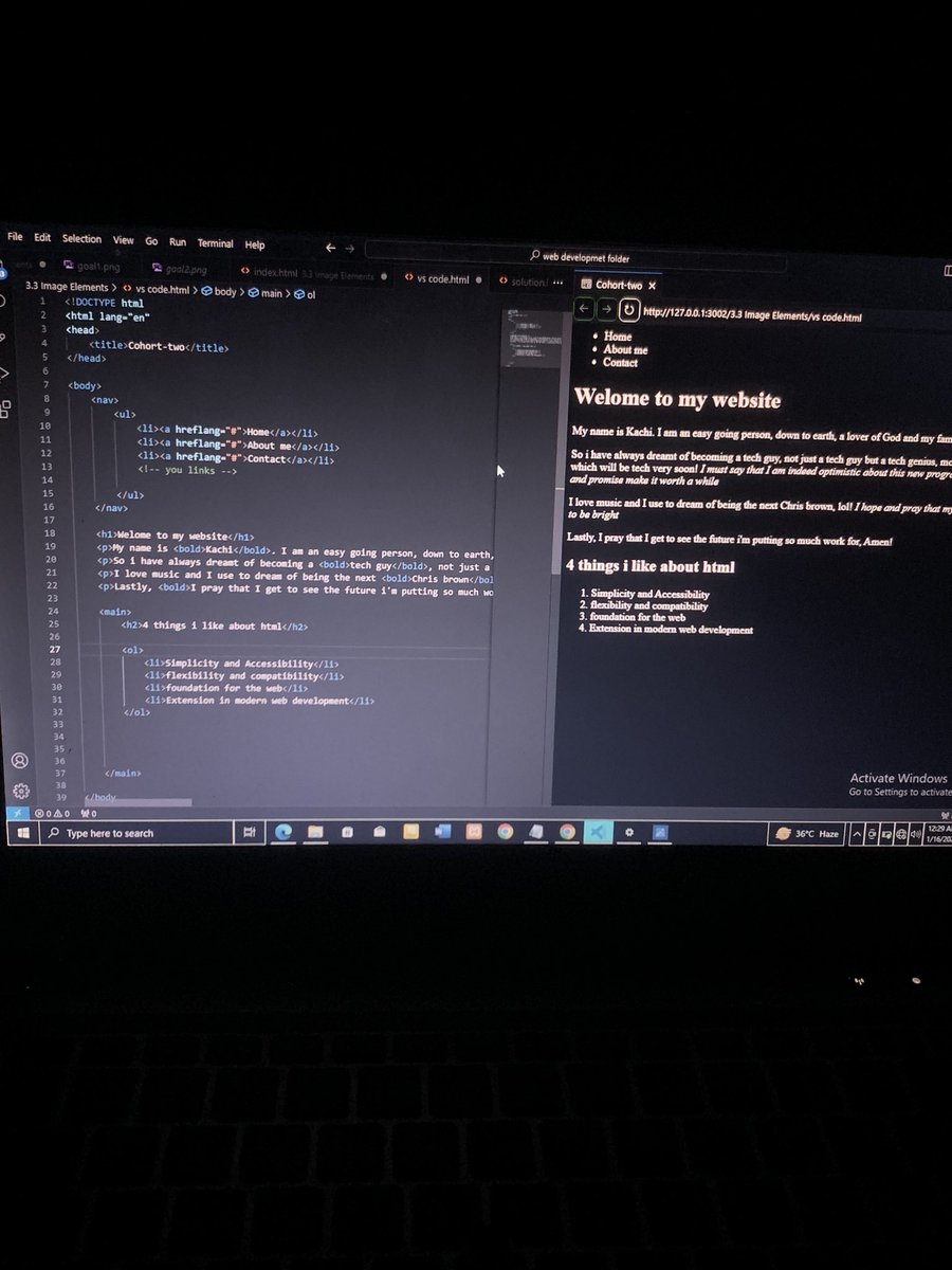 Onyedikachi_001's tweet photo. Just competed my first Semantic HTML….

$BOOST #ALPHABOT #lifeofadeveloper #WebDevelopment #Tech https://t.co/Z8spy3cFhe