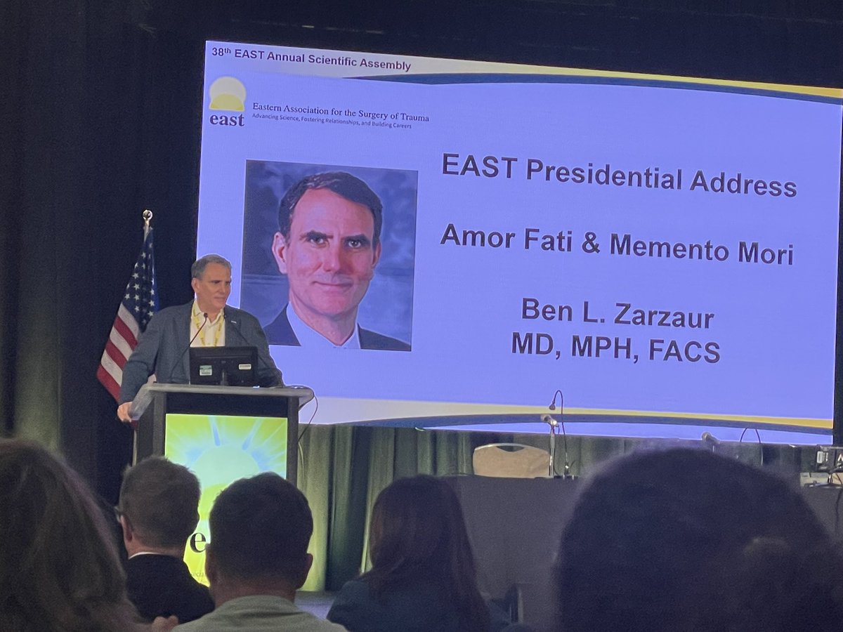 MichaelDaltonMD's tweet photo. There’s a lot to be learned from the principles of Stoicism to help us move forward as acute case surgeons. 

Thank you @benzarzaur for your service this past year as president of @EAST_TRAUMA! https://t.co/DASS2ERv7P