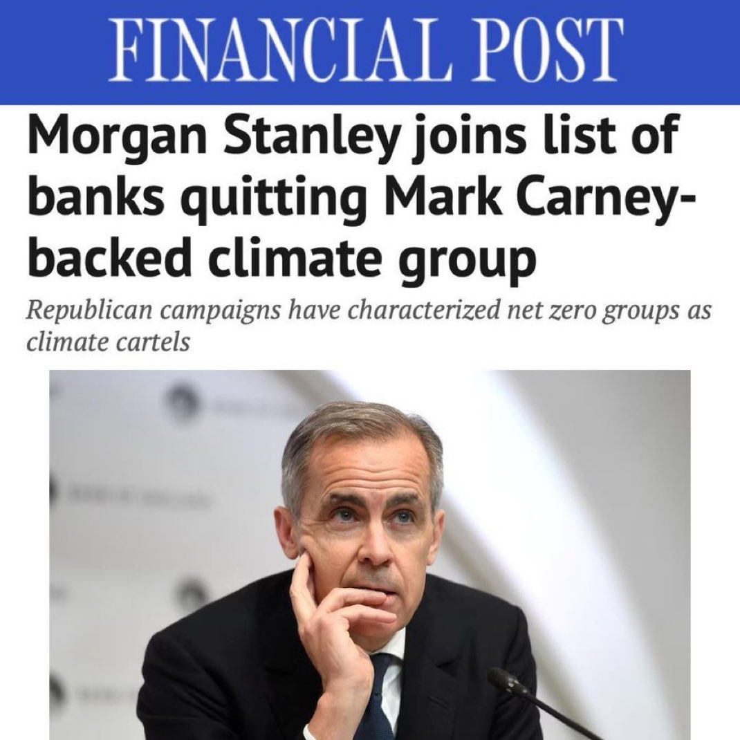 Lets make this go viral -all the major banks are moving away from Carney’s climate change ideology!!