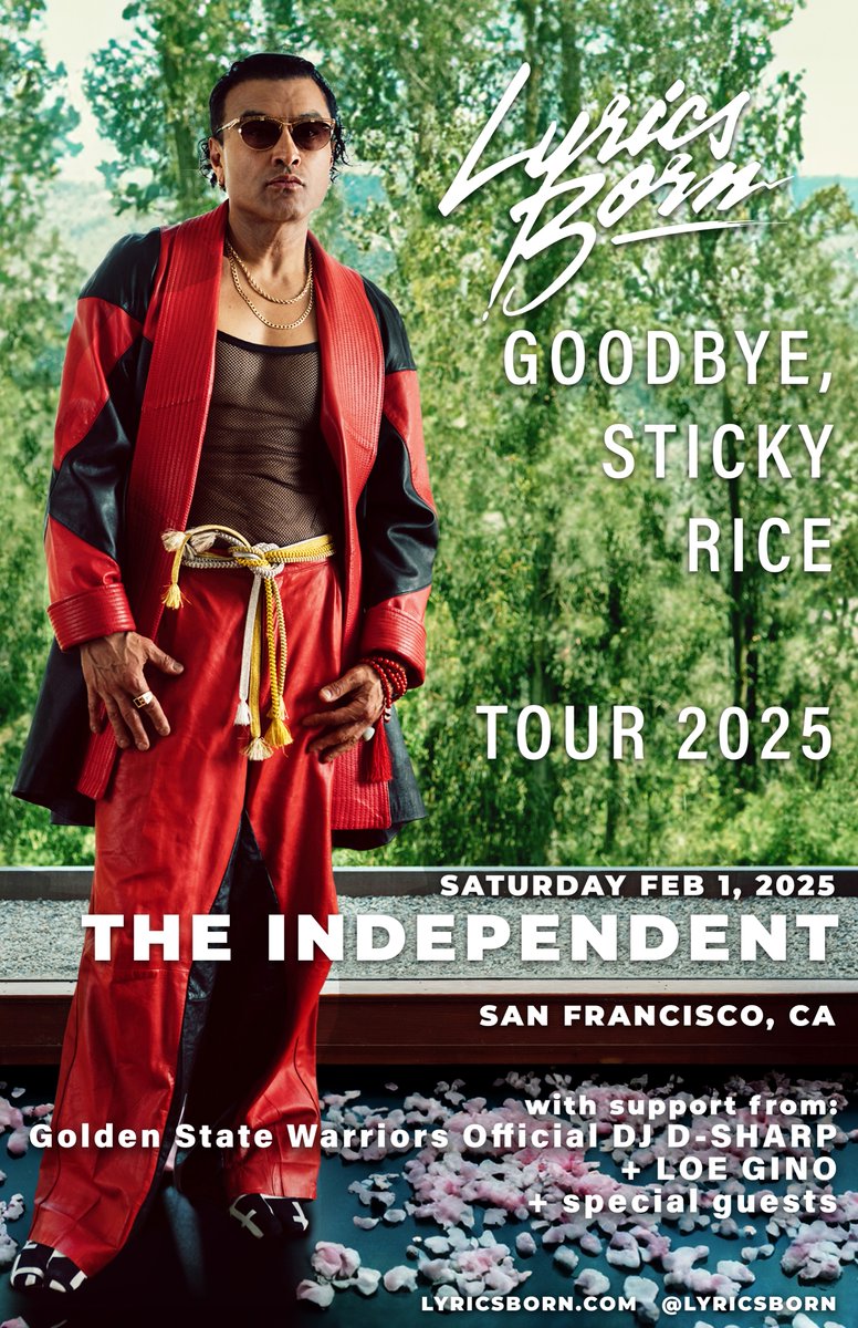 ICYMI – Just added to the SF bill Sat, Feb. 1

Golden State <a href="/warriors/">Golden State Warriors</a> Official DJ <a href="/djdsharp/">D Sharp</a> 
+ Berkeley’s own <a href="/LOEgino/">SUFY</a>  
+ surprise special guests!! 

+FULL BAND  &amp; more!!!! 😳😳

Just a couple weeks away &amp; tix are flyinggggggg!! 

ticketweb.com/event/lyrics-b…