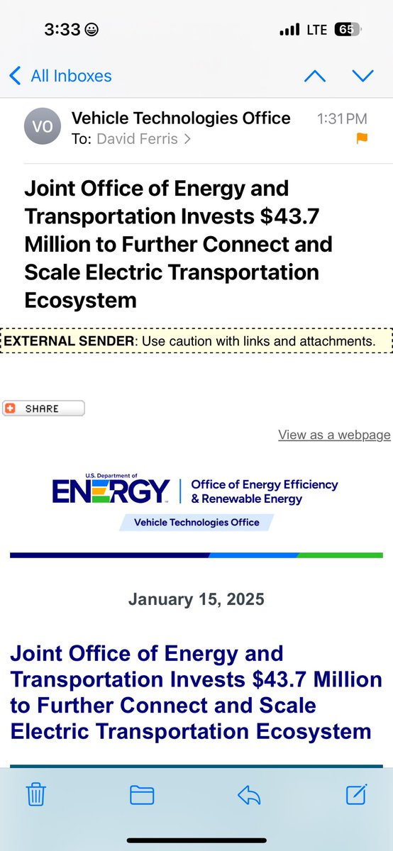 I have received countless emails like this, from the Biden people announcing $$$ for EVs. 

Now it’s all gonna change.