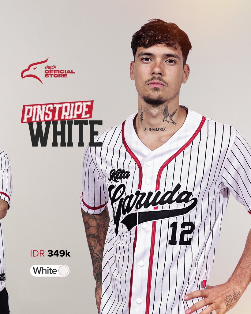 TimnasIndonesia's tweet photo. Get ready to rock with a stylish and super comfy look with the Kita Garuda Baseball Shirt! 👕🏀

Kita Garuda Pinstripe ⚪️
Kita Garuda Strike ⚫️

🛒 𝗔𝘃𝗮𝗶𝗹𝗮𝗯𝗹𝗲 𝗮𝘁:

📍Official Garuda Store 𝗚𝗕𝗞
📍Official Garuda Store 𝗦𝗮𝗿𝗶𝗻𝗮𝗵
📍Official Garuda Store 𝐓𝟑 𝐁𝐚𝐧𝐝𝐚𝐫𝐚 𝐈𝐧𝐭𝐞𝐫𝐧𝐚𝐭𝐢𝐨𝐧𝐚𝐥 𝐒𝐨𝐞𝐤𝐚𝐫𝐧𝐨-𝐇𝐚𝐭𝐭𝐚
📲 Official Garuda Store di 𝗲-𝗖𝗼𝗺𝗺𝗲𝗿𝗰𝗲

‣ #BersamaGaruda
‣ #GarudaFits