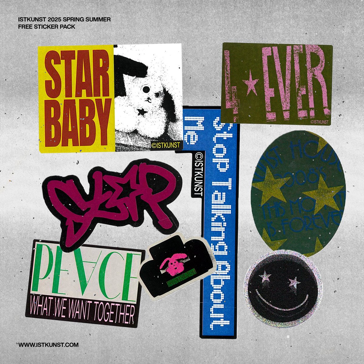 ISTKUNST_KR's tweet photo. SS25 Sticker Pack
이스트쿤스트의 신규 그래픽이 담긴 뉴 스티커팩

*제품 구매 시 증정되며, 소진 시 별도의 안내 없이 마감 될 수 있습니다.

#ISTKUNST #istkunst #SS25 #이스트쿤스트 https://t.co/vNuPlB7ckc