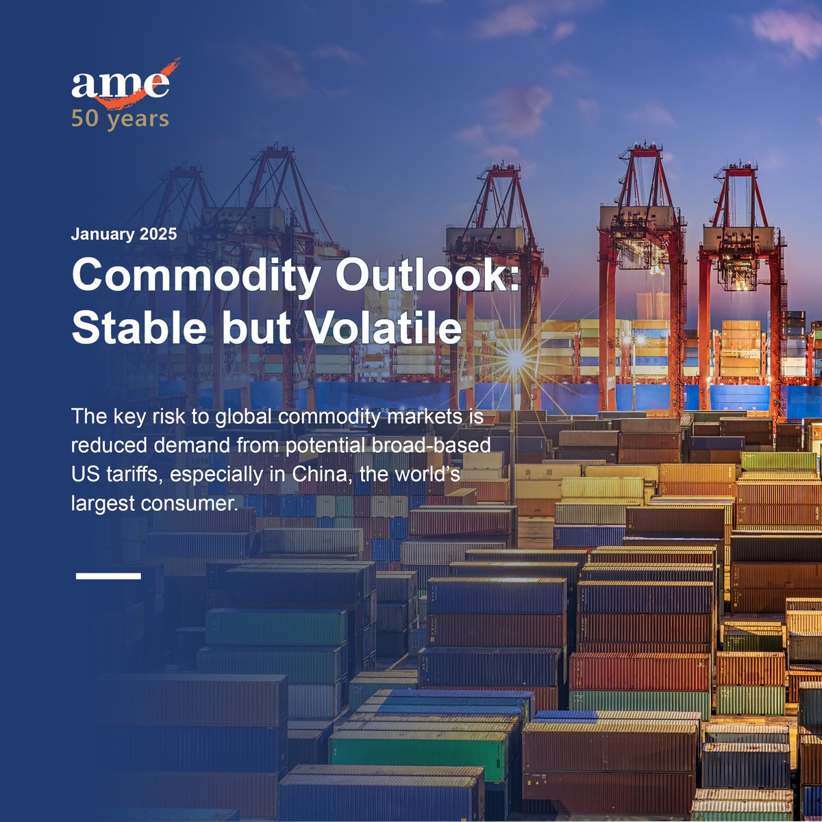 The January edition of our Economic Overview is here! 🌎 Global commodity prices face a mixed outlook on improving supply and moderate global economic growth. Gas prices lead the way, while oversupply weighs on lithium, iron ore, and coal. 

Read more: direct.amegroup.com/feature-articl…
