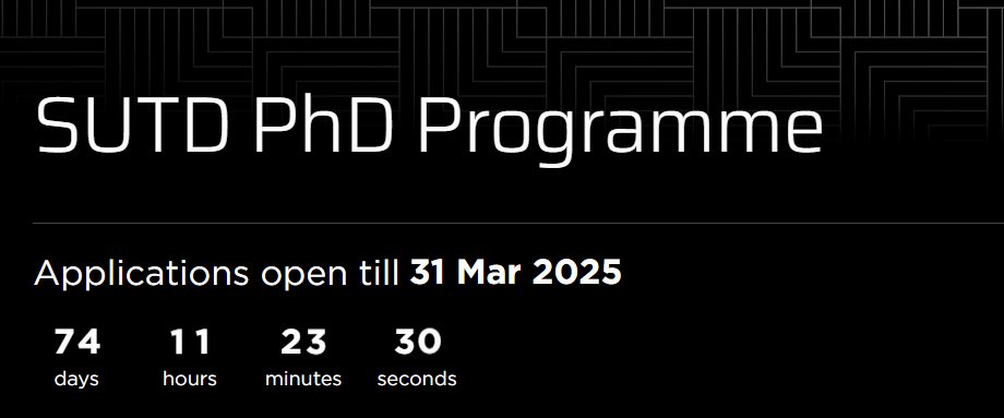 The #PhD application deadline for the September intake at #SUTD is on 31 March 2025. Please check the detail and apply. Successful applicatnt will be fully funded!  sutd.edu.sg/programme-list…  #singapore #cybersecurity #cpssecurity #icssecurity #criticalinfrastructure #biomedical