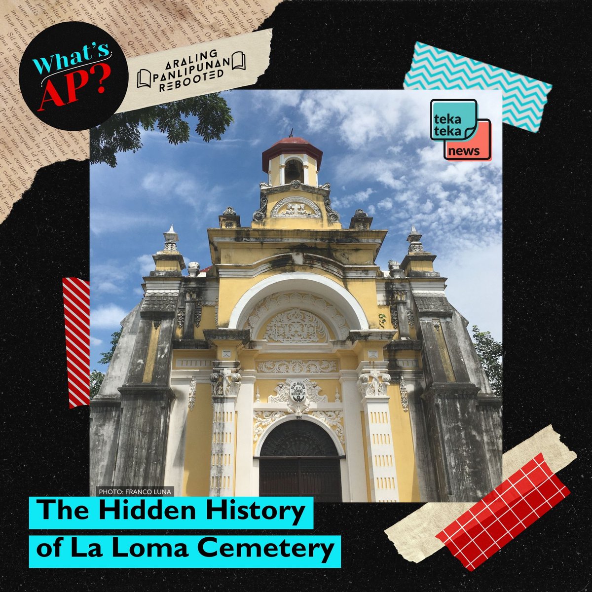 Cemeteries are more than resting places—they're pages of our shared history. 🏛️

Join Franco Luna on an audio tour of La Loma Cemetery, one of Manila's oldest, in this guest episode from <a href="/TekaTekaPod/">Teka Teka</a>. 🎧

Listen on What’s AP? Araling Panlipunan Rebooted:tinyurl.com/yckbc8b3