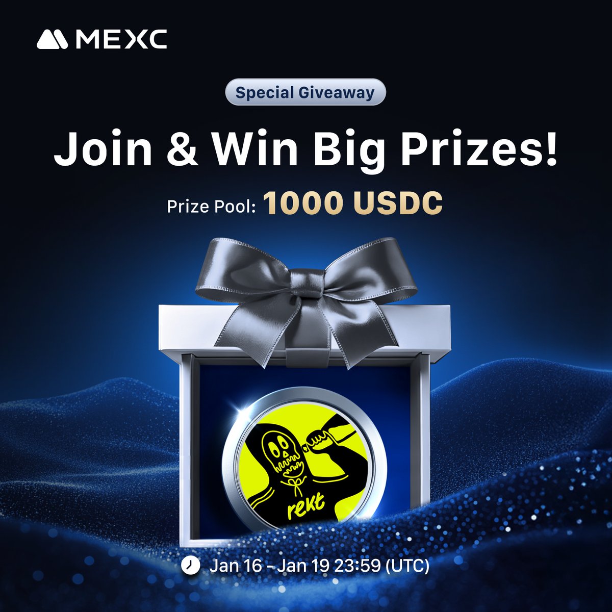 #MEXC x #REKTCOIN Collab giveaway - 1,000 USDC Lucky Draw!💰

To enter:
1⃣Follow <a href="/MEXC_Official/">MEXC</a>, <a href="/MEXC_Listings/">MEXC_Listings</a>  and <a href="/RektCoin/">Rekt Coin</a>.
2⃣Like &amp; Repost.
3⃣Complete: gleam.io/competitions/7….

Join now!