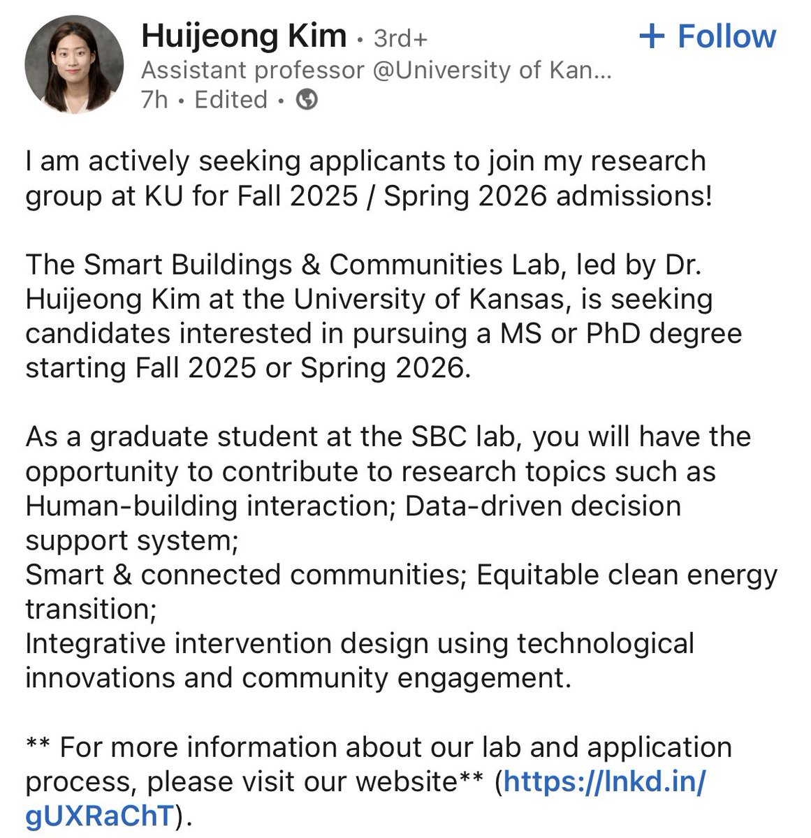 Fully funded Msc &amp; Phd 🇺🇸2025/2026
sites.google.com/view/huijeongk…

sites.google.com/view/huijeongk…