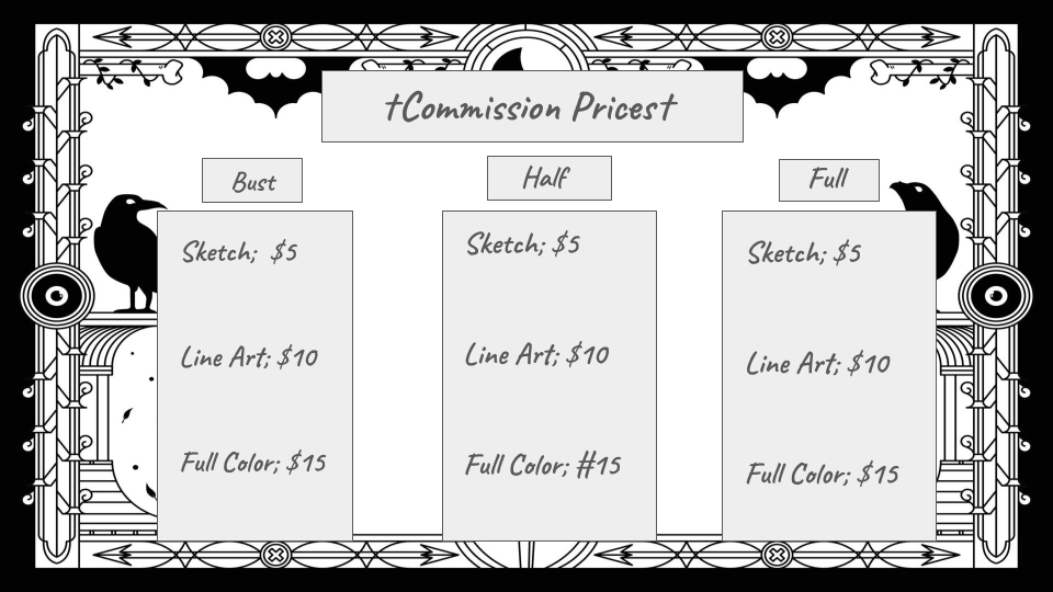 vampires_locket's tweet photo. COMMISSIONS ARE NOW OFFICIALLY OPEN!!! If you have any questions please dm me and I'll happily answer them!!!!

#commissions #art #artist #traditionalart #artmoots #character #oc https://t.co/qDi02DkLC4