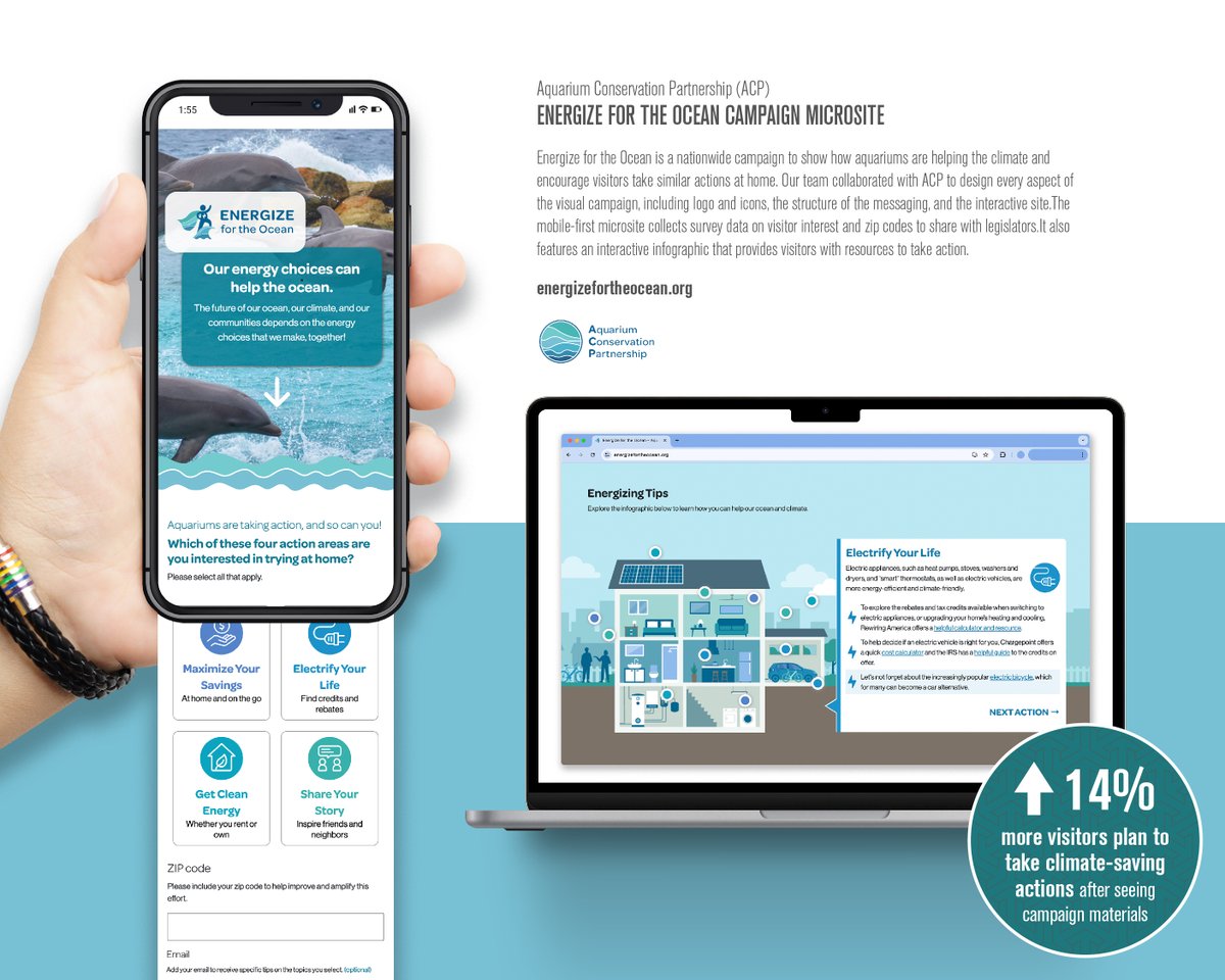Want to turn your love for the ocean into real action? 💙 

We teamed up with <a href="/aquariumconserv/">Aquarium Conservation Partnership</a>  to create the ⚡ Energize for the Ocean microsite, packed with interactive tools to inspire climate action at home.

Visit today &amp; make waves!  ➡ energizefortheocean.org