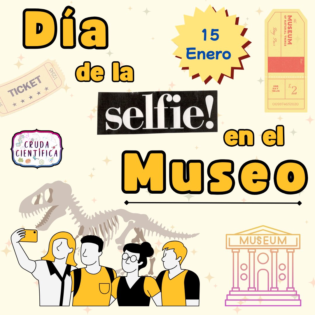 CrudaCientifica's tweet photo. Hoy es el Día Mundial de la Selfie en un Museo. ¿Tú ya fuiste a tu museo favorito?
Compártenos tu mejor foto 📸
#selfie #museo #viral #Syi #divulgacioncientifica https://t.co/mNUmiiF8aK