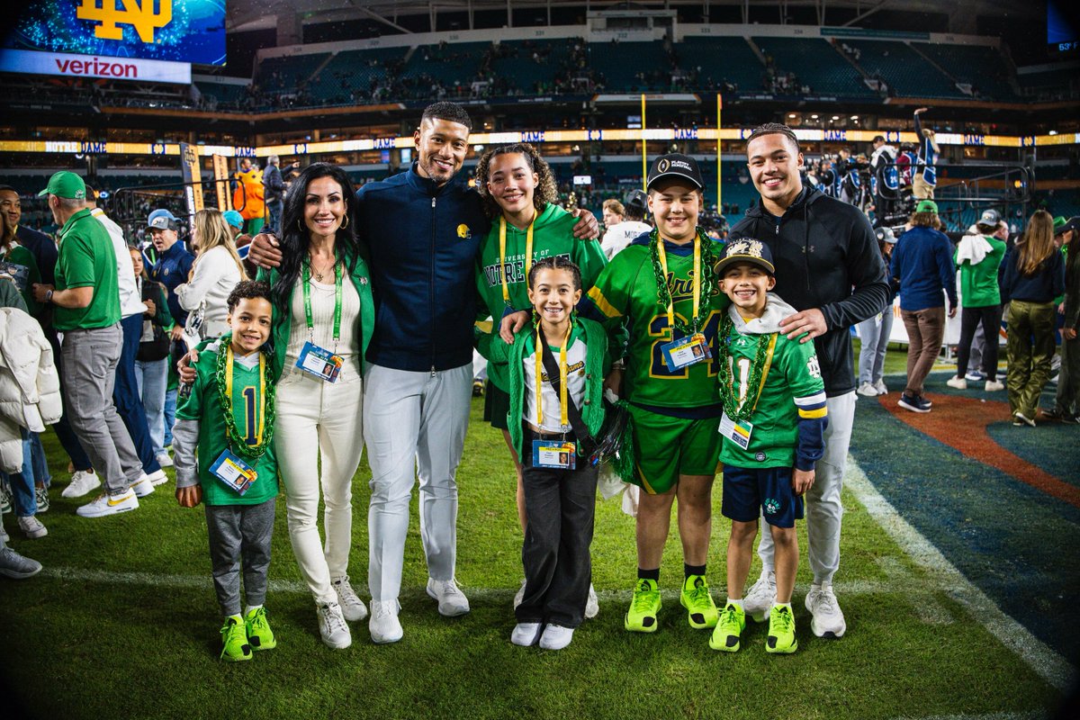 "I've just learned a lot from him as he's a husband and a father, but also the way he just leads, and I know I can lead. No matter how old you are, anybody can lead and he shows that." - Notre Dame RB Jadarian Price on Marcus Freeman setting an example on and off the field.