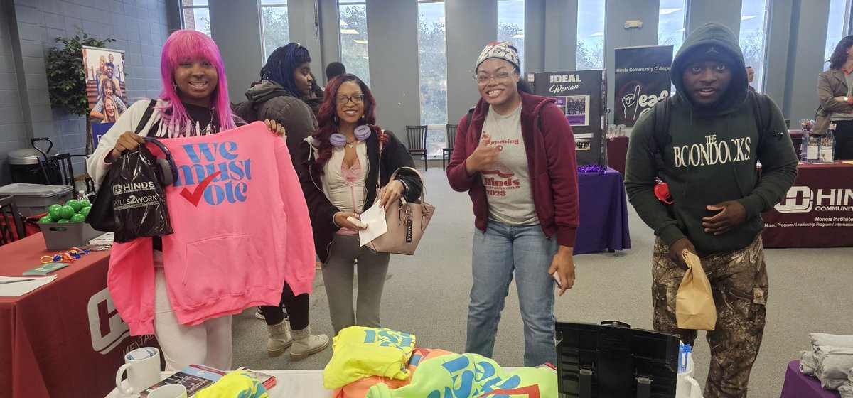 WeMustVote1's tweet photo. We’re off to an incredible start with our Civic Engagement initiatives at Hinds Community College in Raymond! Engaging and educating our students about the importance of municipal elections is vital to empowering the next generation of leaders.
#CivicEngagement
#AllThingsVoting https://t.co/Hrx6D80rer