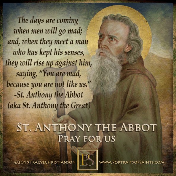 SaintPortraits's tweet photo. St. Anthony the Abbot, pray for us. He was the founder of Christian monasticism &amp; its first Abbot. He’s considered a Desert Father &amp; led a life of severe asceticism &amp; solitude. https://t.co/Pr904lkeCk https://t.co/rtiPWjZRQf