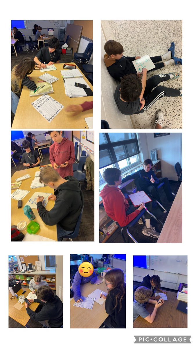 Grade 8’s use the sage and scribe strategy to practice estimating square roots. It was awesome to see the gains made in their understanding when given the opportunity to teach their partner.