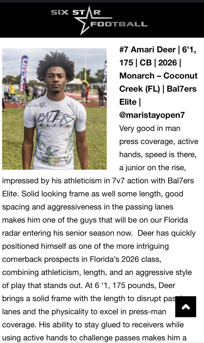maristayopen7's tweet image. Thank You @sixstarfootball for the recognization !! #Blessed
@CoachNick_Reign
@JackSwain100 @Coach_Davis3