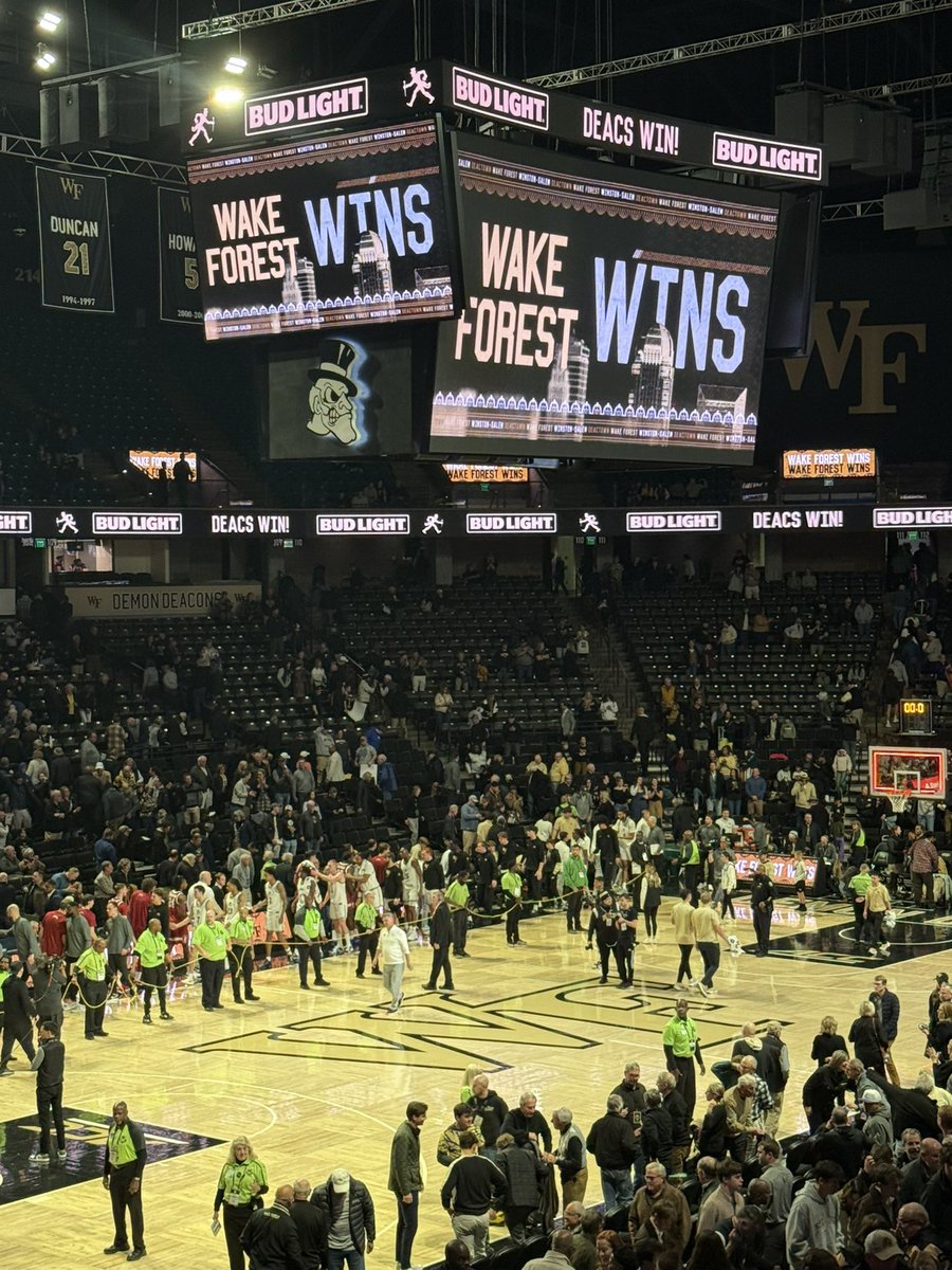 Wake Forest Sports Properties π© (@wakeforestsp) on Twitter photo DEACS WIN!
Tune in now to <a href="/WBRF981/">Classic Country 98.1</a> for postgame coverage with <a href="/StanCottenWF/">Stan Cotten</a> & Dinger.
#GoDeacs | <a href="/WakeMBB/">Wake Forest Men's Basketball</a> DEACS WIN!
Tune in now to <a href="/WBRF981/">Classic Country 98.1</a> for postgame coverage with <a href="/StanCottenWF/">Stan Cotten</a> & Dinger.
#GoDeacs | <a href="/WakeMBB/">Wake Forest Men's Basketball</a>