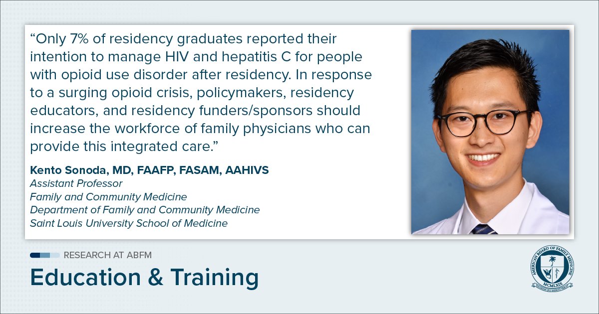 American Board of Family Medicine (@theabfm) on Twitter photo The importance of family physicians’ potential role in providing integrated care of HIV & HCV among people with OUD should be highlighted & emphasized by the specialty for family medicine to address a growing societal need. bit.ly/4fyLFFg <a href="/fammedjournal/">Family Medicine Journal</a> <a href="/KentoSonoda/">Kento Sonoda, MD, FAAFP, FASAM, AAHIVS</a> The importance of family physicians’ potential role in providing integrated care of HIV & HCV among people with OUD should be highlighted & emphasized by the specialty for family medicine to address a growing societal need. bit.ly/4fyLFFg <a href="/fammedjournal/">Family Medicine Journal</a> <a href="/KentoSonoda/">Kento Sonoda, MD, FAAFP, FASAM, AAHIVS</a>